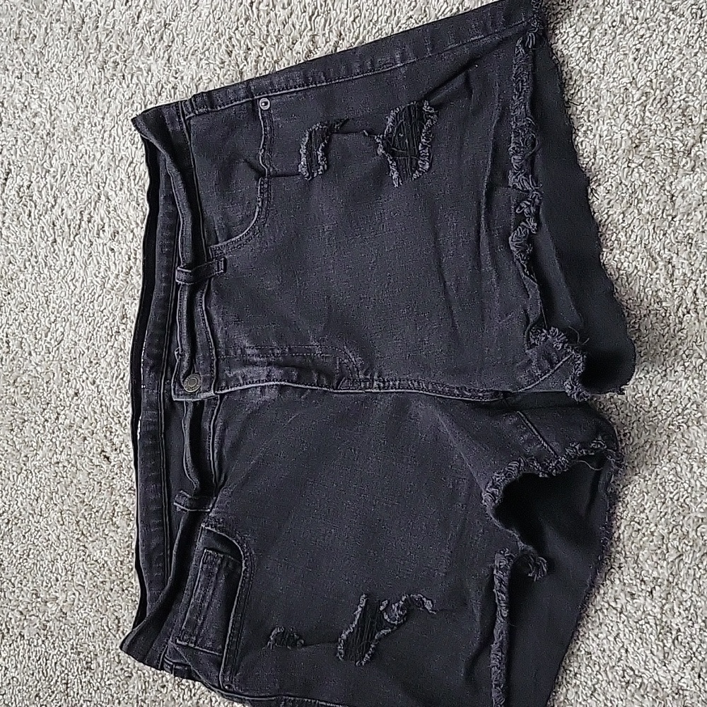 Black denim old navy boyfriend shorts size 14